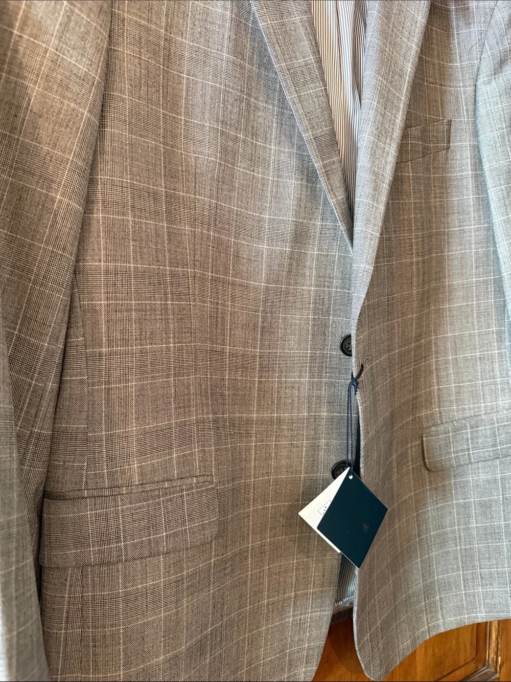 Brooks Brothers Men's Gray Windowpane Blazer - Classic Tailored Jacket